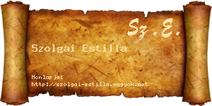Szolgai Estilla névjegykártya